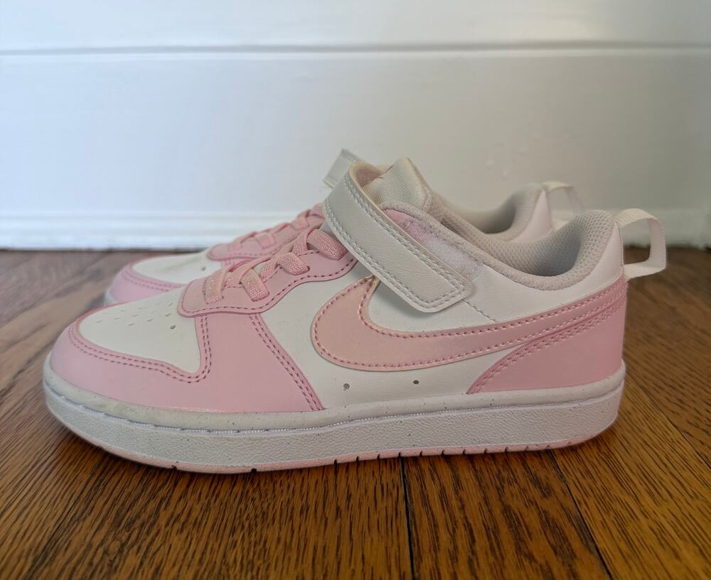 NWOT Nike Girls' Pink And White Sneakers Size 13 Little Kid